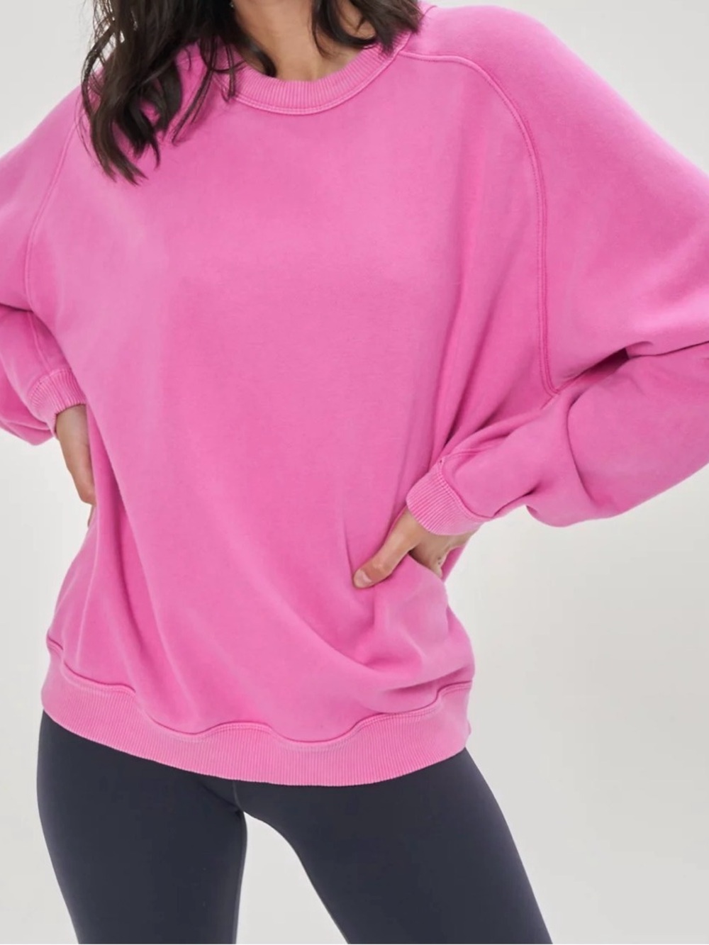 aerie Hot Pink Crewneck Sweatshirt